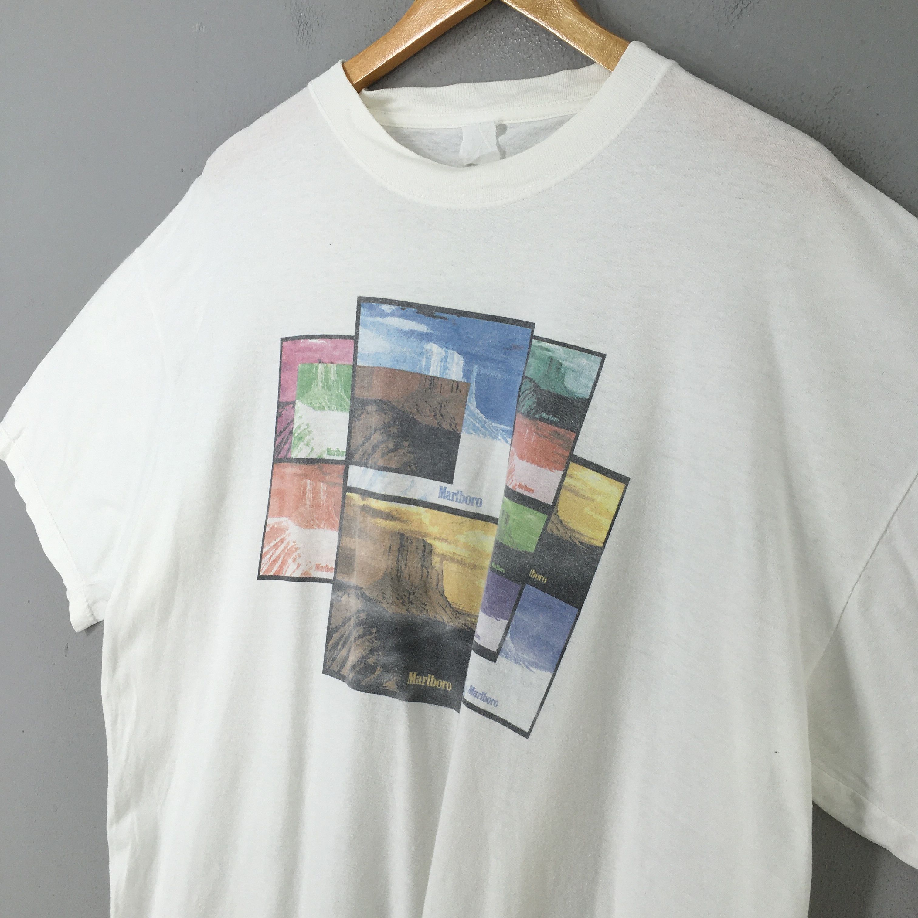 Marlboro Vintage 90's Marlboro Unlimited Country White T shirt XLarge Size US XL / EU 56 / 4 - 3 Thumbnail