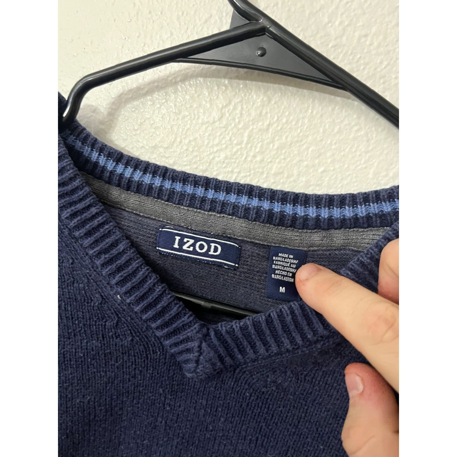 Izod VINTAGE IZOD Pullover Sweater Shirt Navy Blue M Adult Men 90s Classic Golf Logo Knit Size US M / EU 48-50 / 2 - 3 Thumbnail