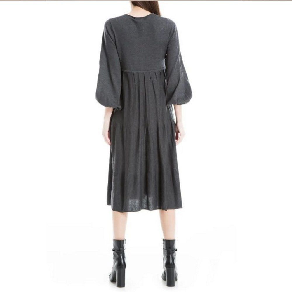 Other NWT New $148 Max Studio Elbow Sleeve Sweater Grey Midi Dres Size M / US 6-8 / IT 42-44 - 2 Thumbnail