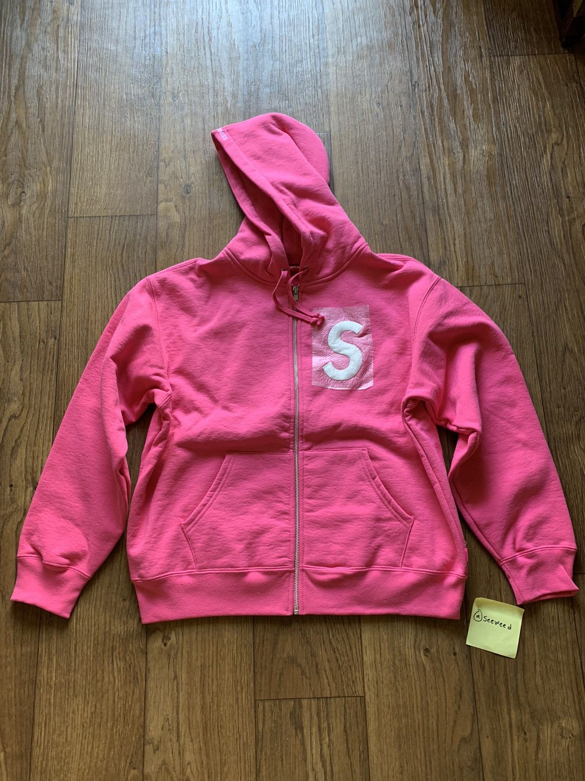 Supreme Supreme S Logo Zip Up Jacket Magenta Pink Size Small | Grailed