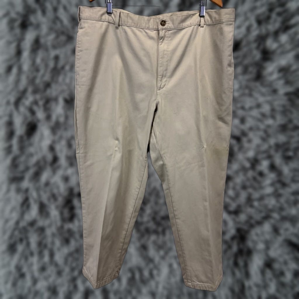 Vintage VINTAGE L.L. Bean Chino Pants 42x30 Flannel Lined Beige Flat Front Mens Casual Outdoors Size US 42 / EU 58 - 1 Thumbnail