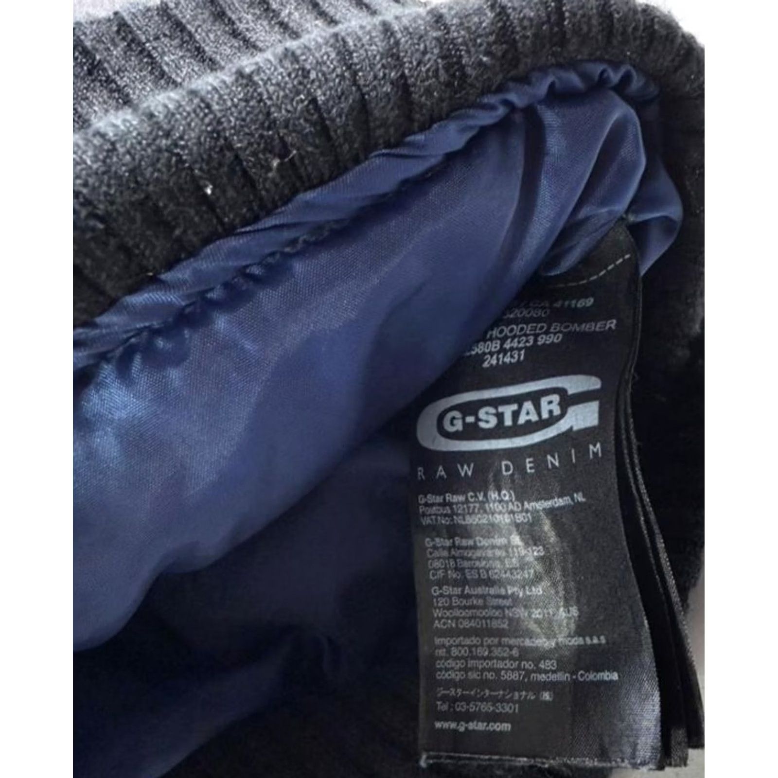 G-Star G-Star Raw Hooded Bomber Jacket Men Black Large Padded Winter Coat Size L Size US L / EU 52-54 / 3 - 5 Thumbnail