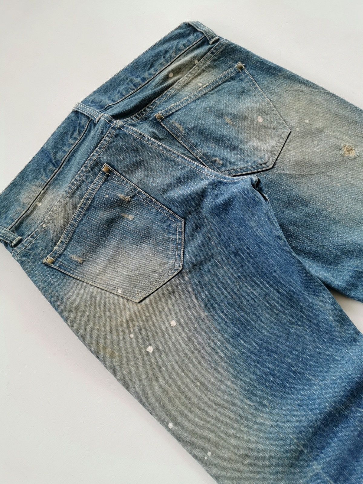 Kapital Mudwash Distressed Eight by Gold Label Japan Denim Jeans Size US 34 / EU 50 - 7 Thumbnail