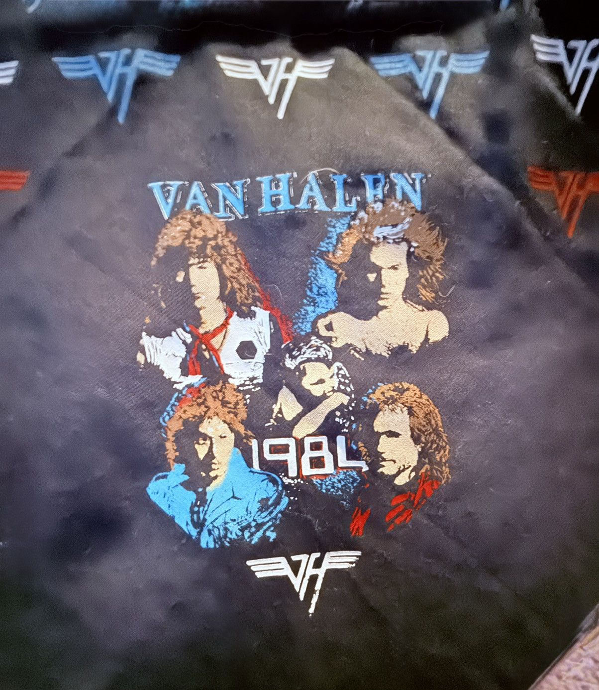 Other Vintage 80s Van Halen 1984 Smoking Cherub Bandana Size ONE SIZE - 5 Thumbnail