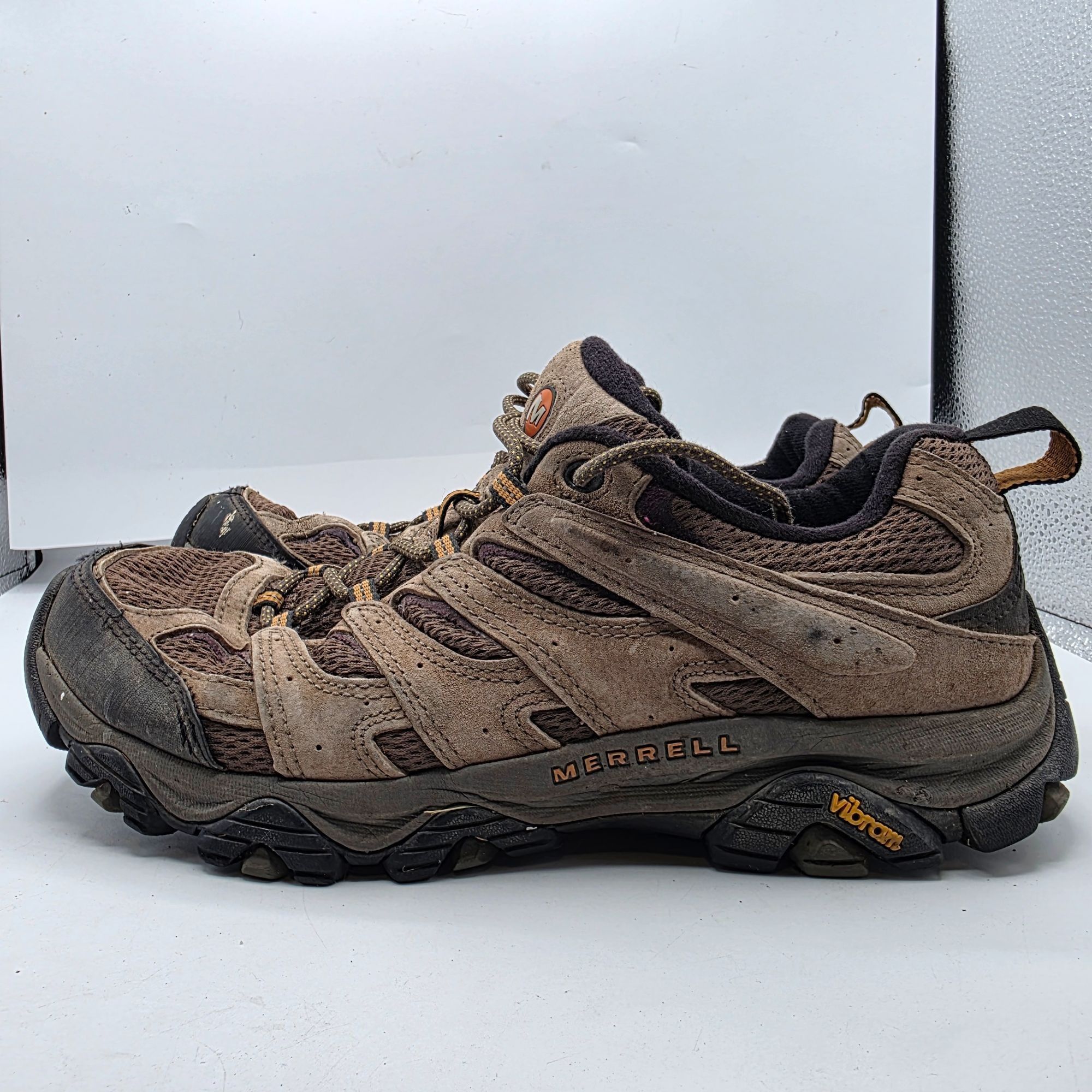 Merrell Merrell Moab 3 Mens Size 9.5 Brown Hiking Shoes Vibram Soles Size US 9.5 / EU 42-43 - 13 Thumbnail