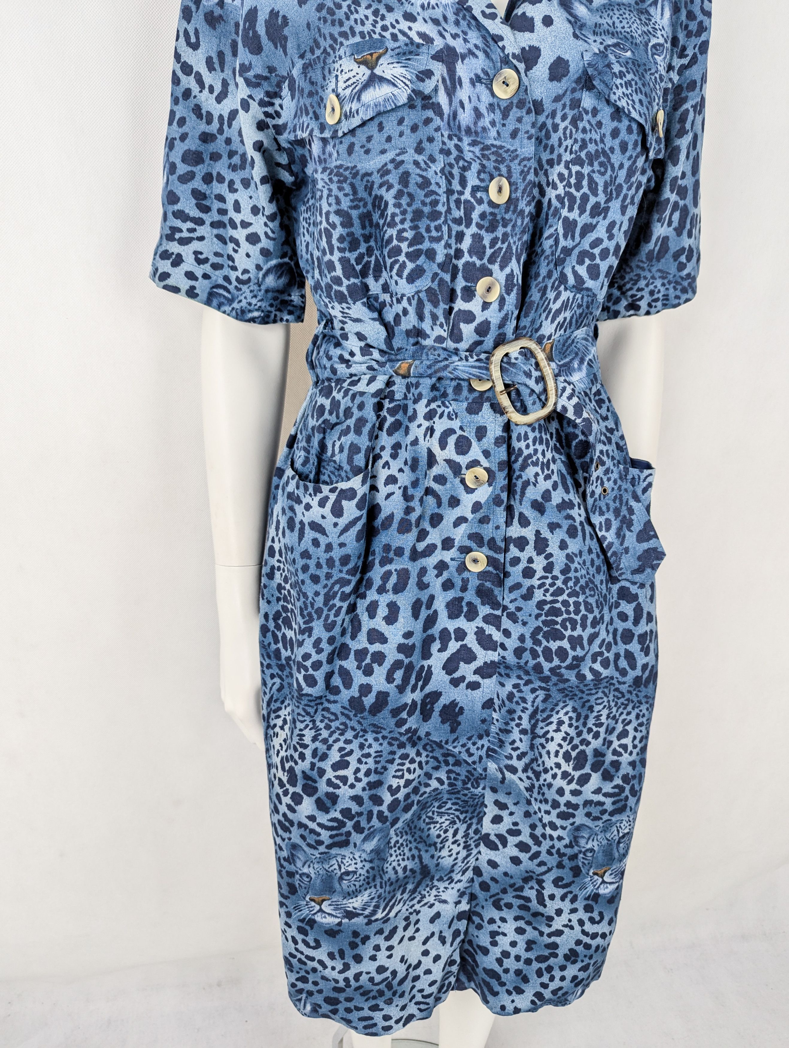 Bogner Bogner blue leopard dress L Size L / US 10 / IT 46 - 4 Thumbnail