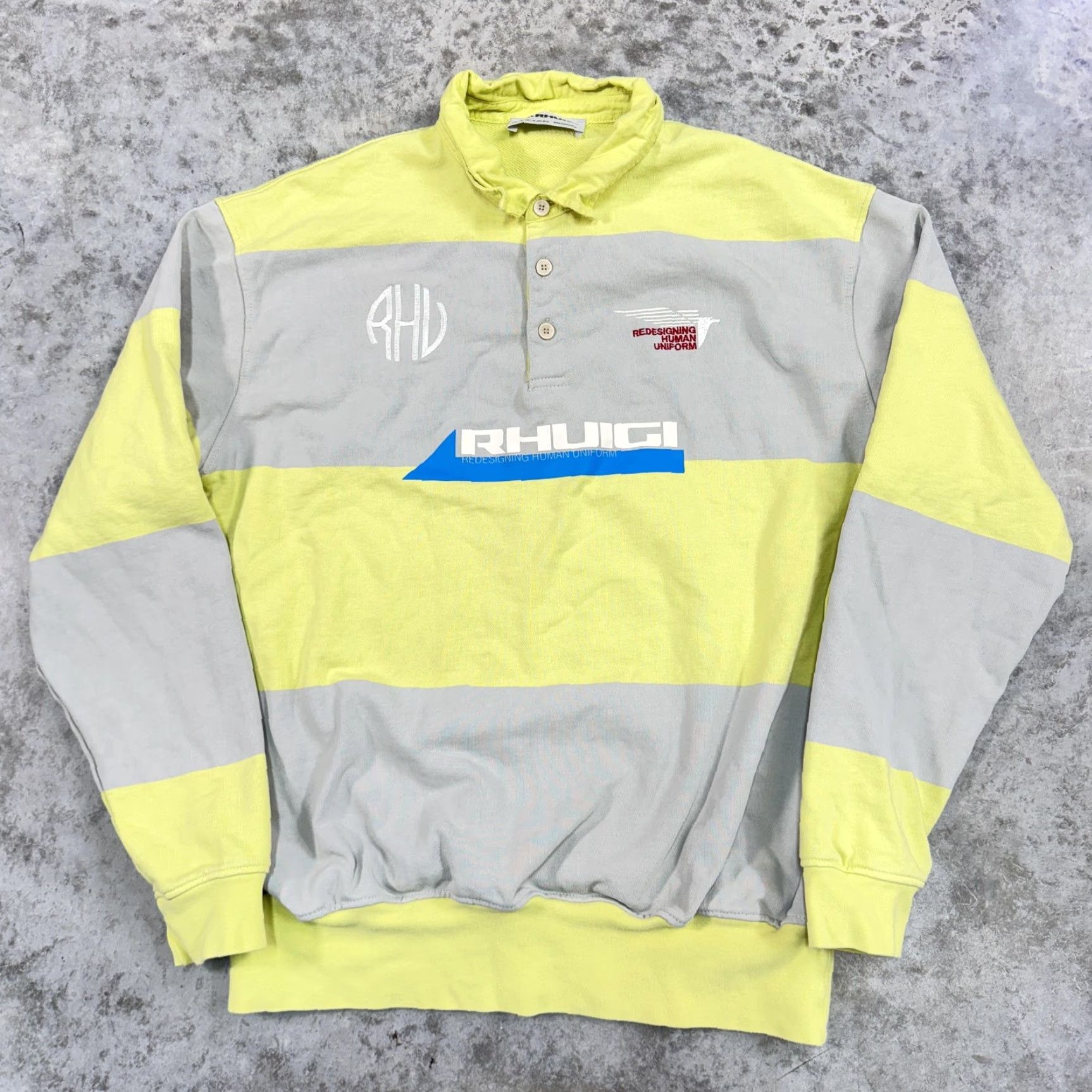 Zara Zara Rugby Shirt Mens XL Yellow Striped Long Sleeve Polo Streetwear Size US L / EU 52-54 / 3 - 2 Thumbnail