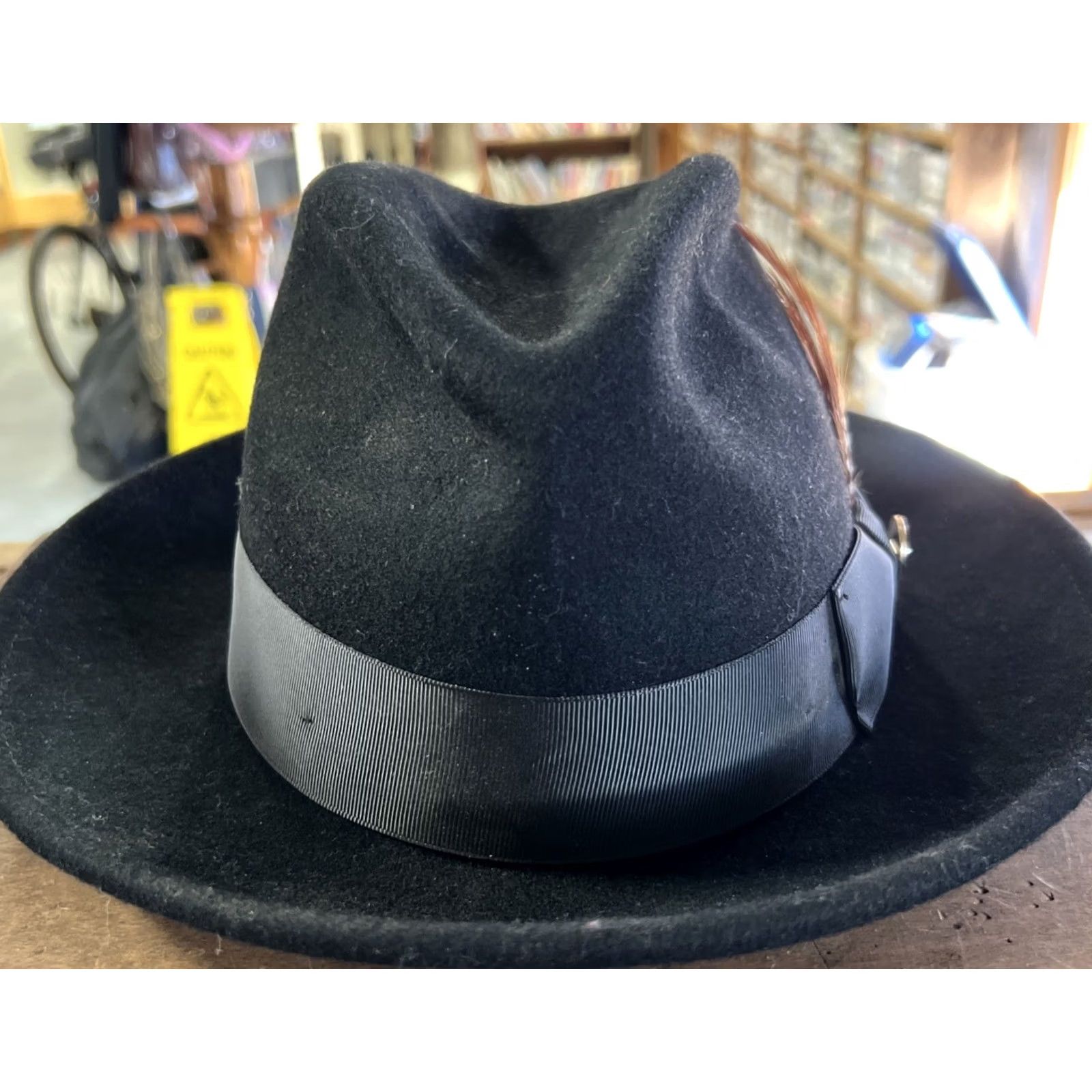 Vintage Bruno Capelo Fedora Hat Wool Black Men M Executive Collection Size ONE SIZE - 4 Thumbnail
