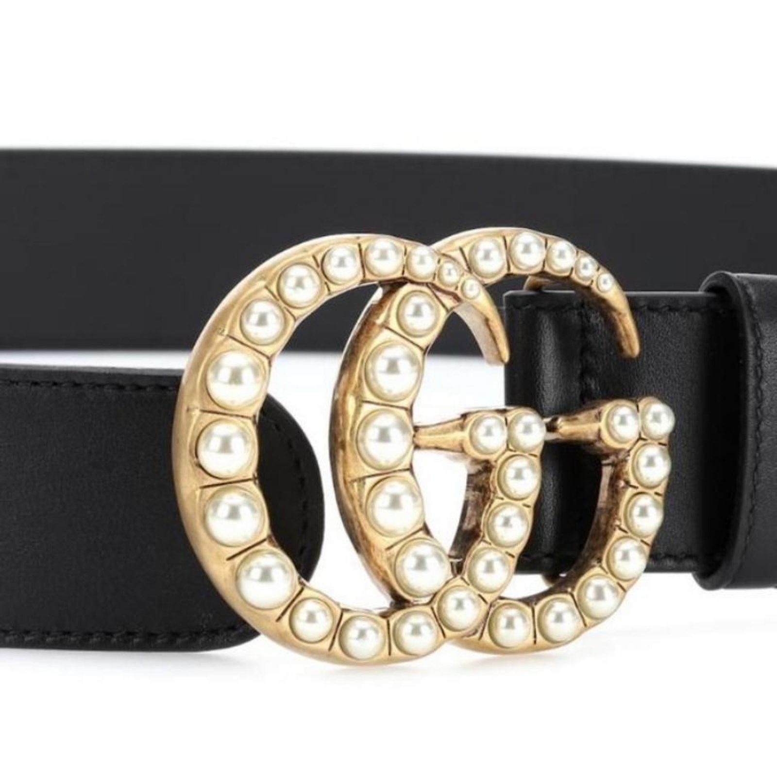 Gucci GUCCI GG pearl logo leather belt size 80 Size ONE SIZE - 3 Thumbnail