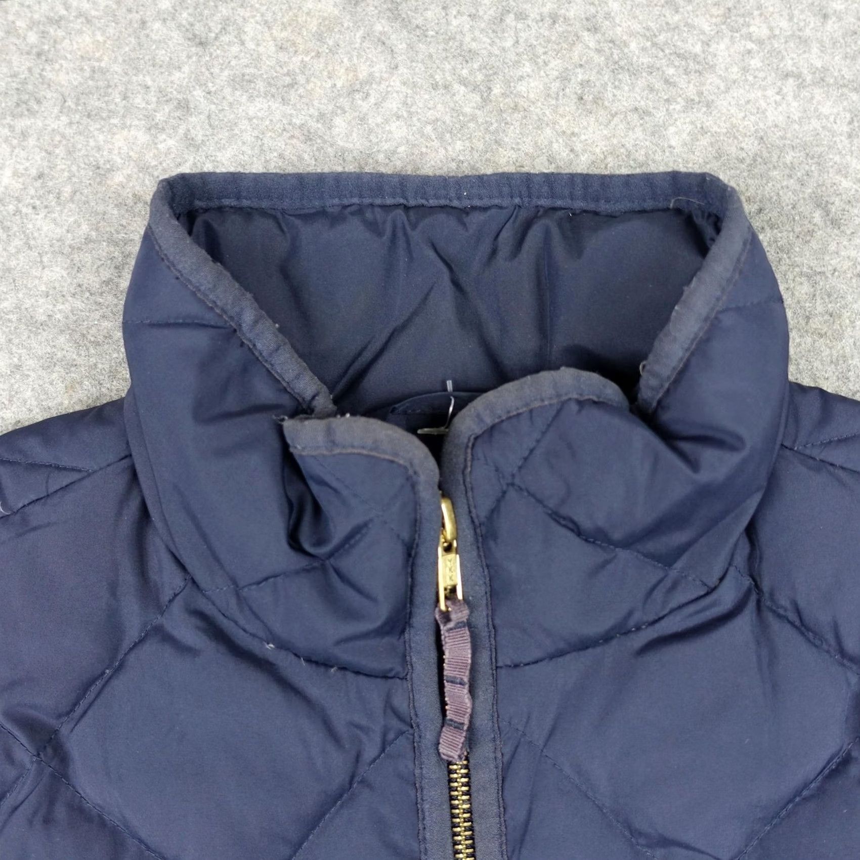 J.Crew J.CREW Vest Womens Small Blue Quilted Down Puffer Zip Pockets Collared Feathers Shirt Vest Size S / US 4 / IT 40 - 2 Thumbnail
