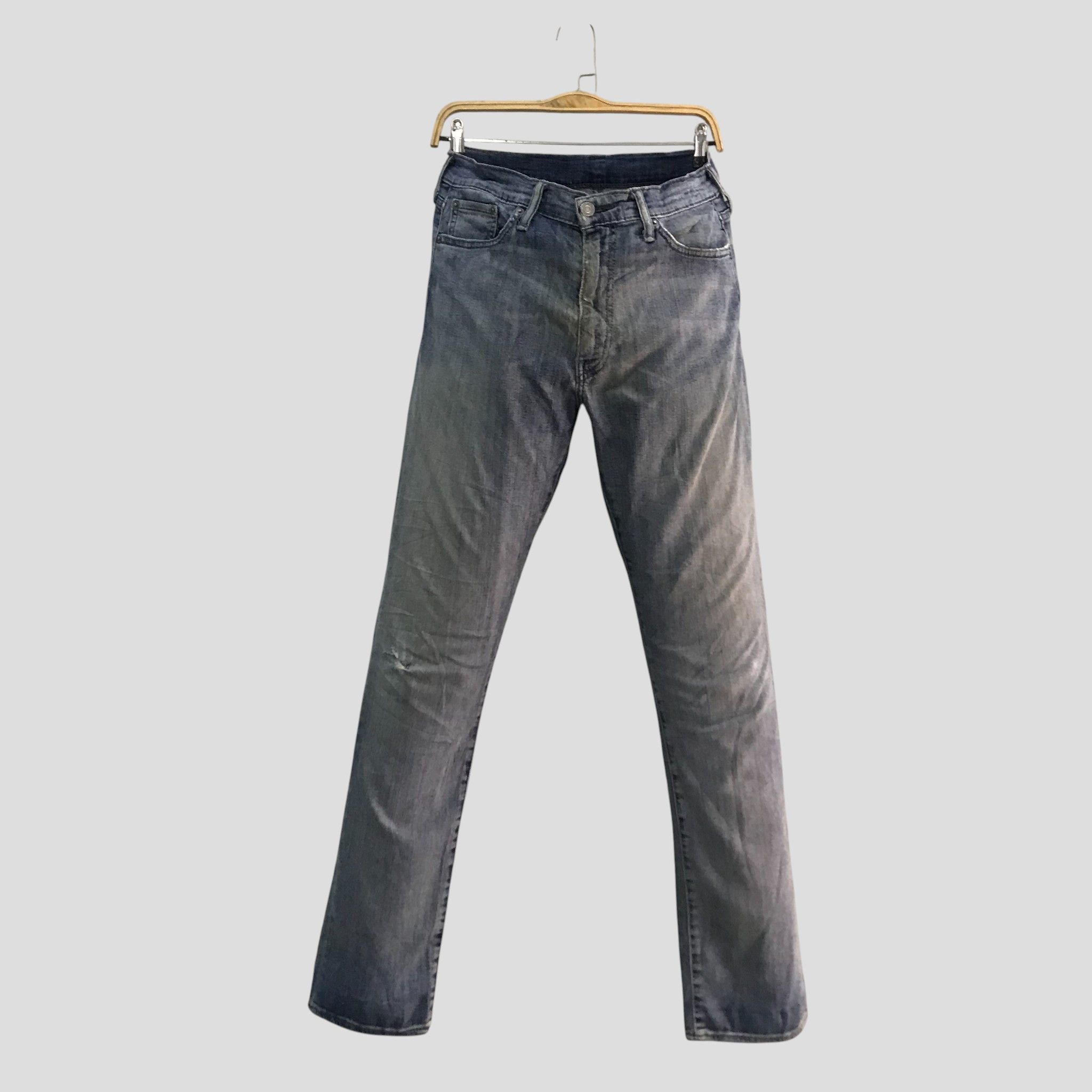 Levi's Vintage Levis 513 Light Blue Wash Distressed Western Style Size US 32 / EU 48 - 1 Thumbnail