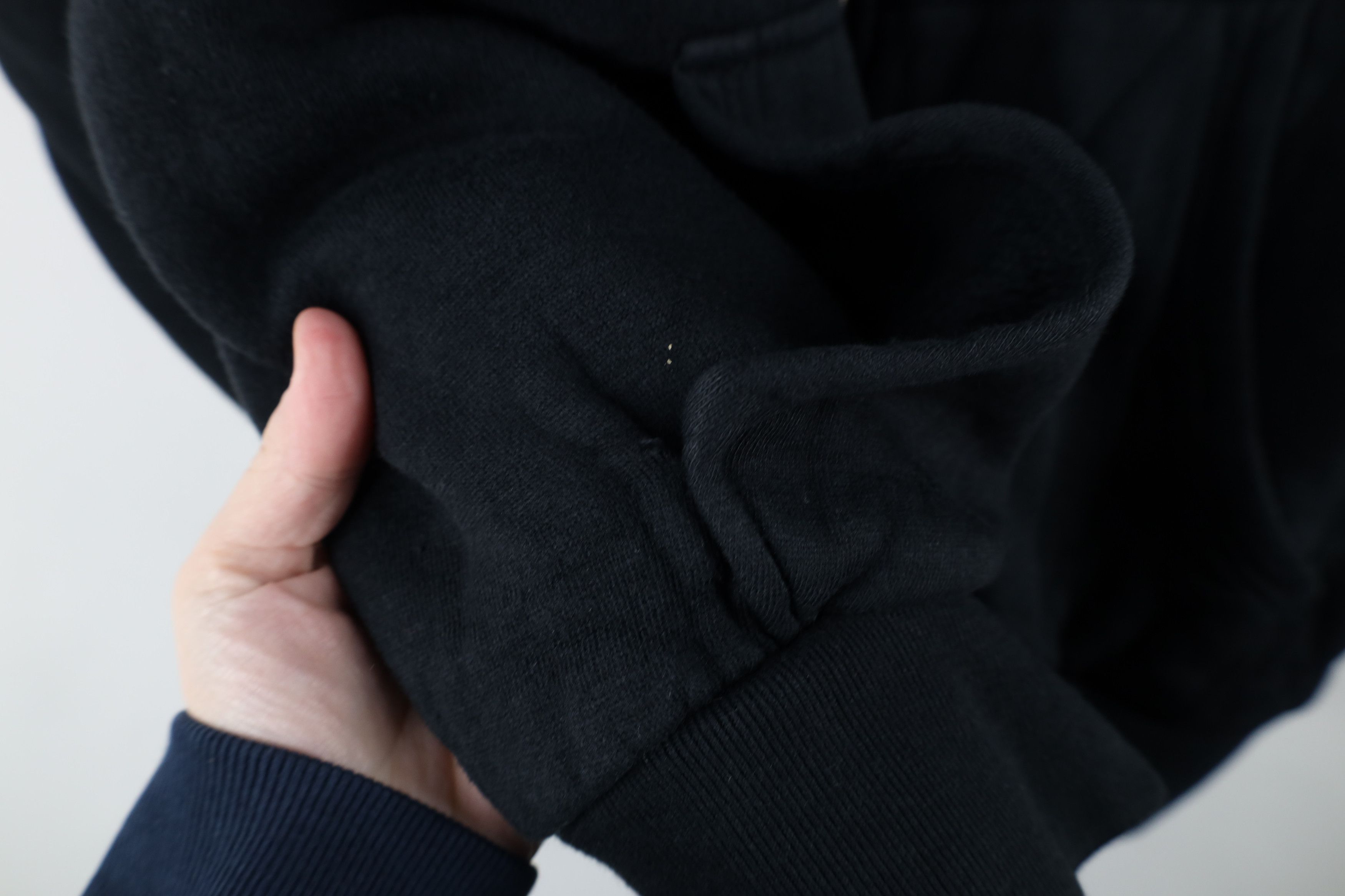 Vintage Vintage 80s 90s Streetwear Lined Blank Zip Hoodie Black Size US L / EU 52-54 / 3 - 5 Thumbnail