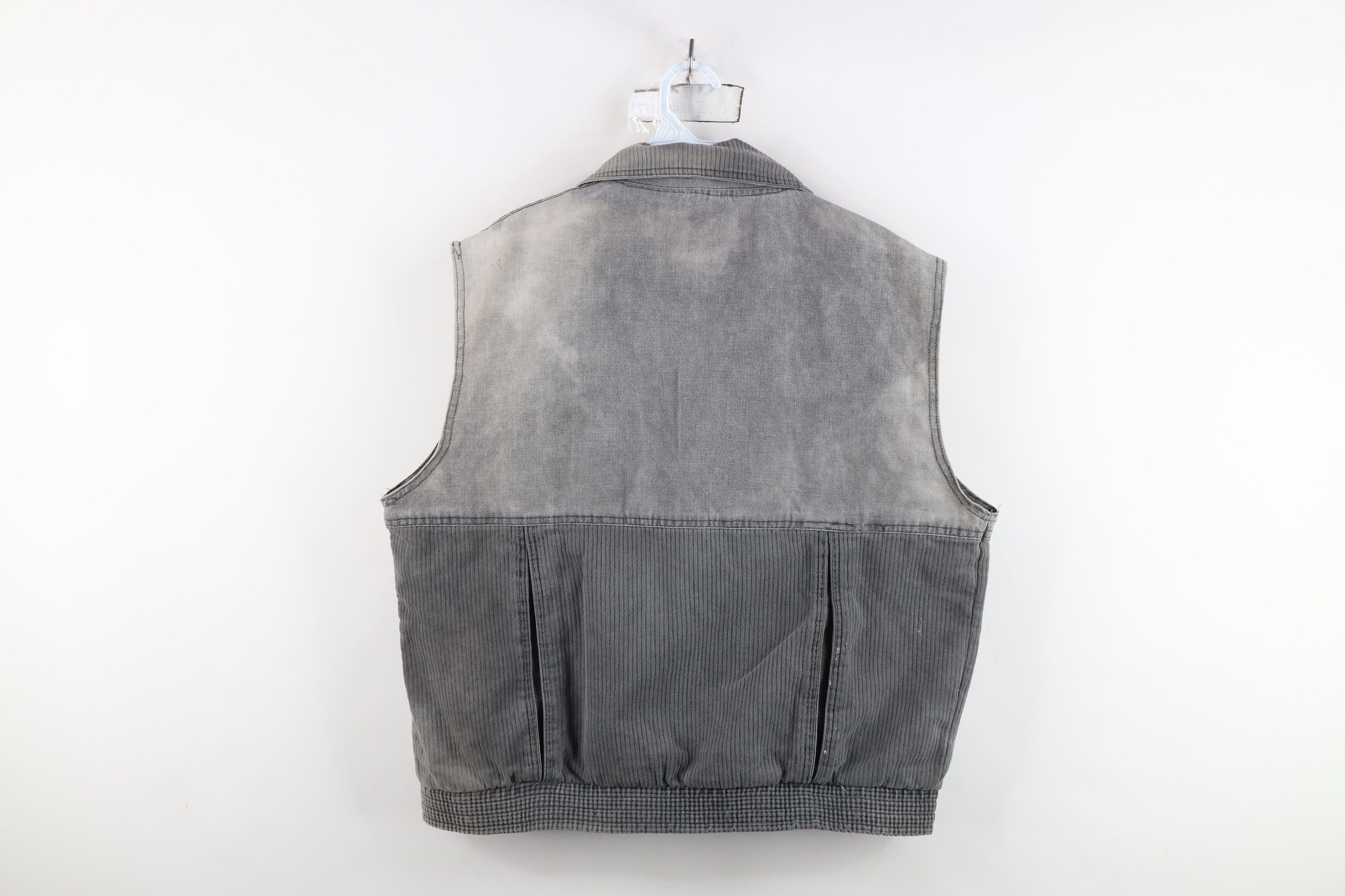 Vintage Vintage 90s Streetwear Canvas Corduroy Full Zip Vest Jacket Size US L / EU 52-54 / 3 - 14 Thumbnail