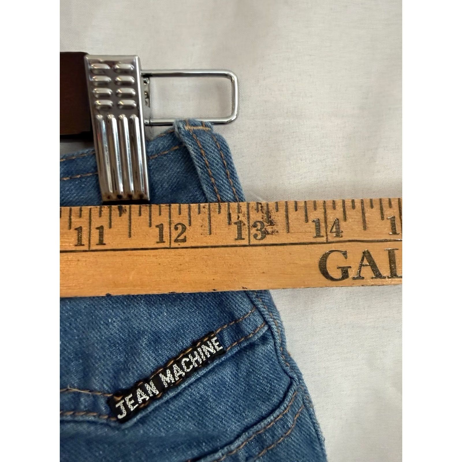 Toy Machine VINTAGE Jean Machine Womens Junior 13/14 80s School Mom Academia USA made Blue Jeans Size 36" / US 14 / IT 50 - 4 Thumbnail