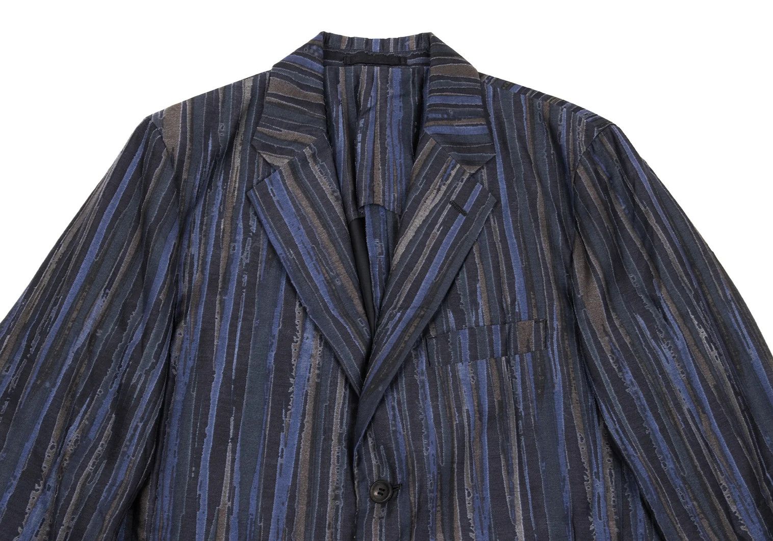 Issey Miyake Cotton-Poly Blend Striped Setup in Blue 2 Size US 32 / EU 48 - 3 Thumbnail
