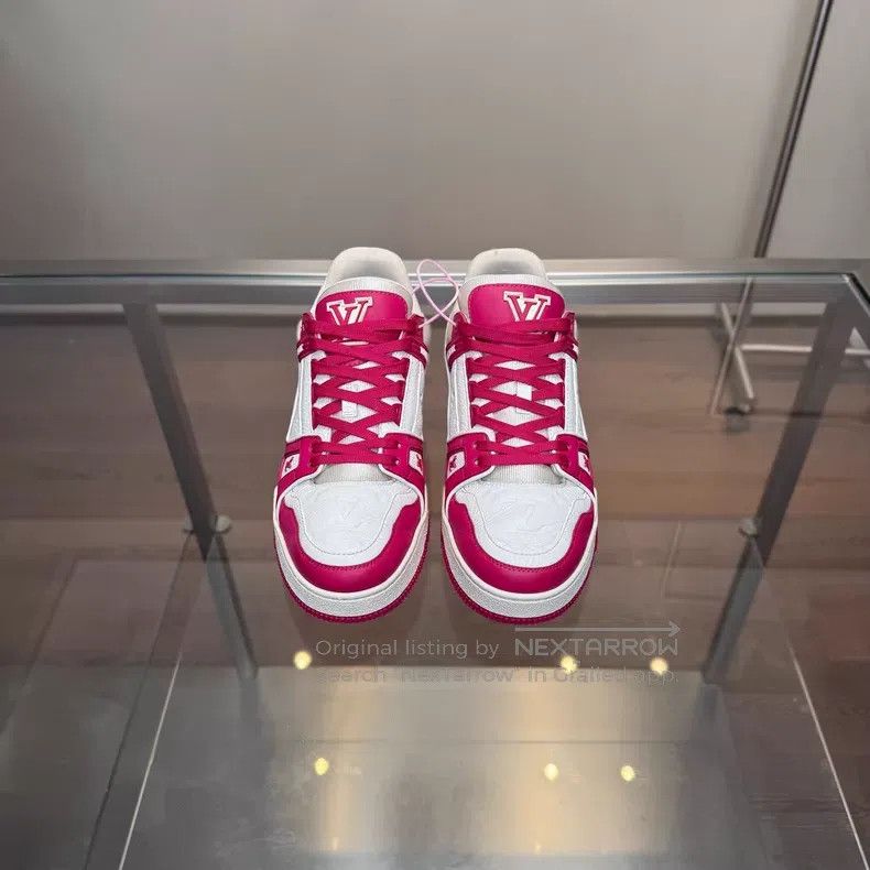 Louis Vuitton Louis Vuitton TRAINER rose red shoes Size US 7.5 / EU 40-41 - 2 Thumbnail