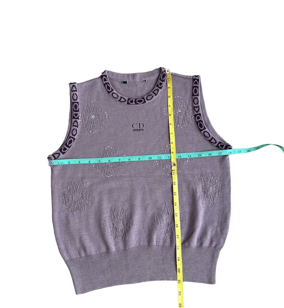Vintage Christian Dior Sports Vest Knitwear Women"s Center Logo Size S / US 4 / IT 40 - 5 Thumbnail