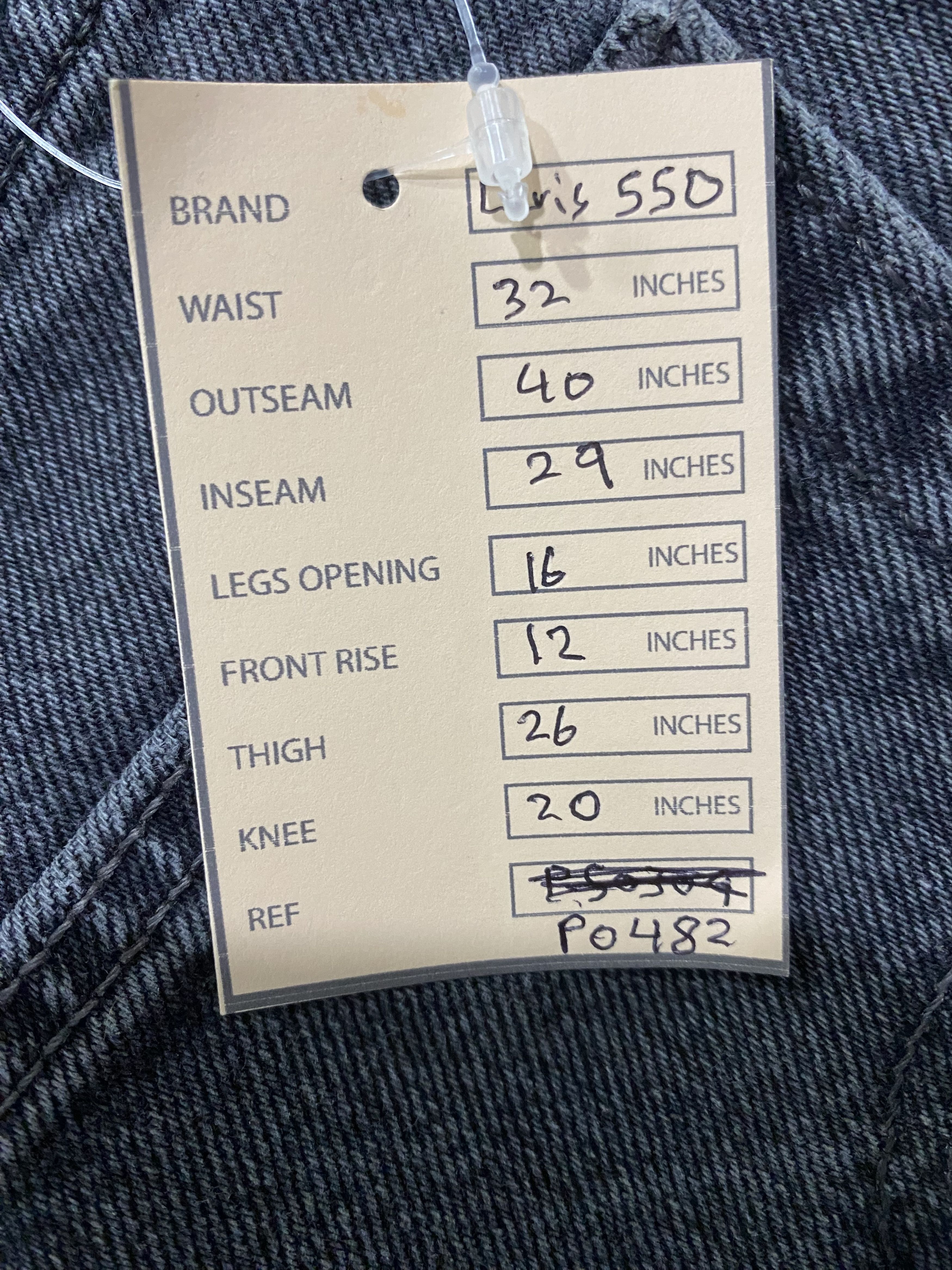 Levi's Vintage Levi's 550 Relaxed Fit Black Denim Jeans PT0482 Size US 36 / EU 52 - 18 Thumbnail