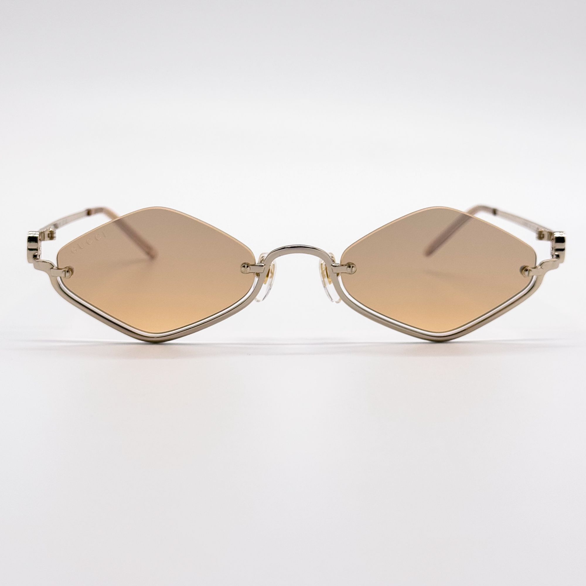 Gucci NEW GUCCI SUNGLASSES GOLD WOMEN GEOMETRIC EYEWEAR GUCCI GG16 Size ONE SIZE - 4 Thumbnail