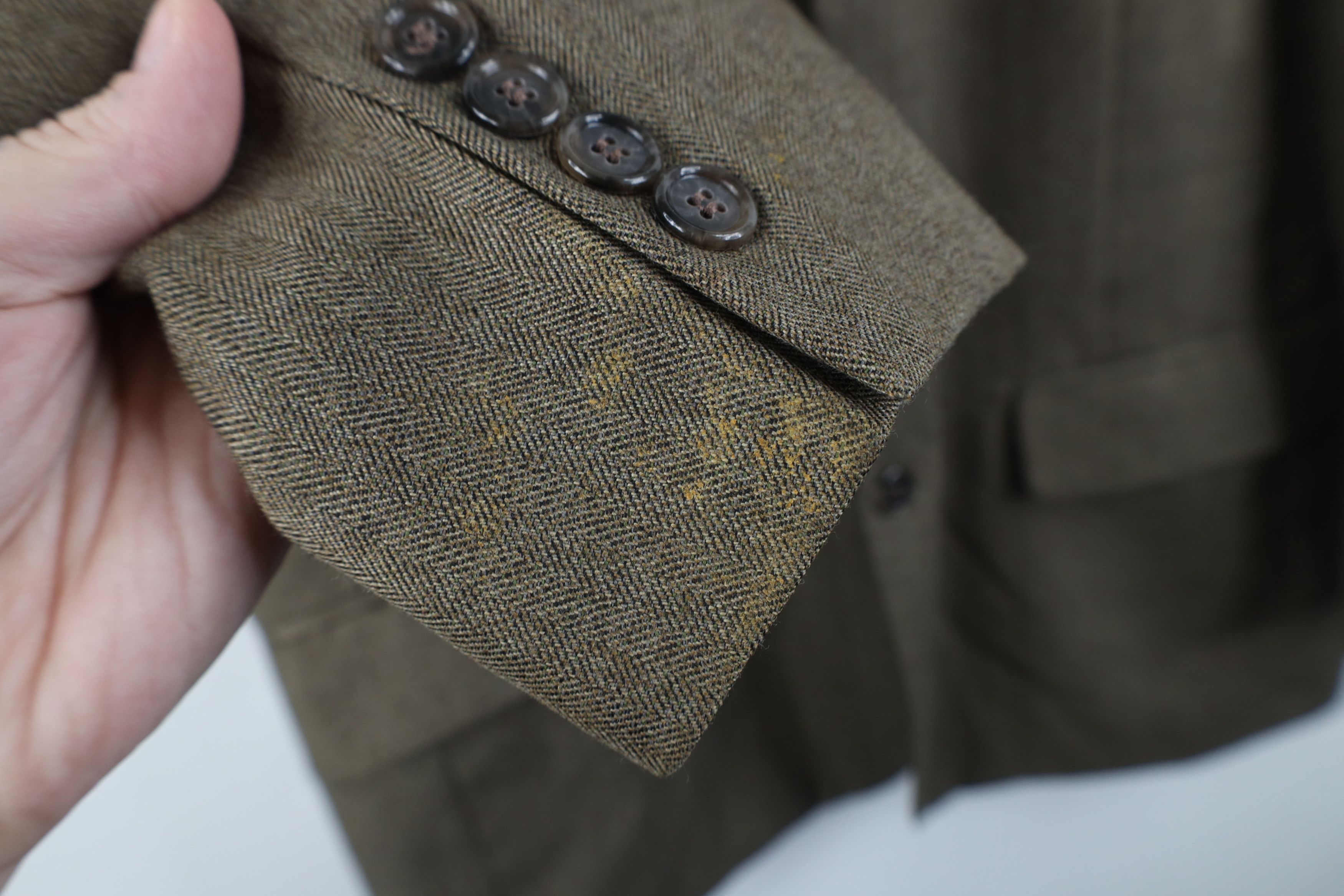 Vintage Vintage 90s Streetwear Herringbone Suit Coat Blazer Jacket Size US XL / EU 56 / 4 - 7 Thumbnail