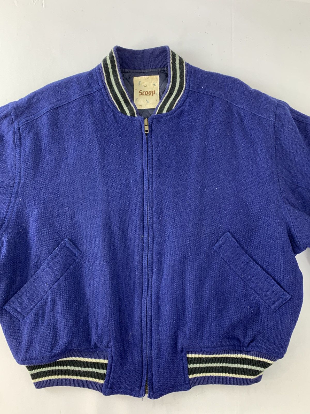 Other Scoop Inc Navy Patch Wool Sleeve Padded Inner Snap Button Size US L / EU 52-54 / 3 - 3 Thumbnail
