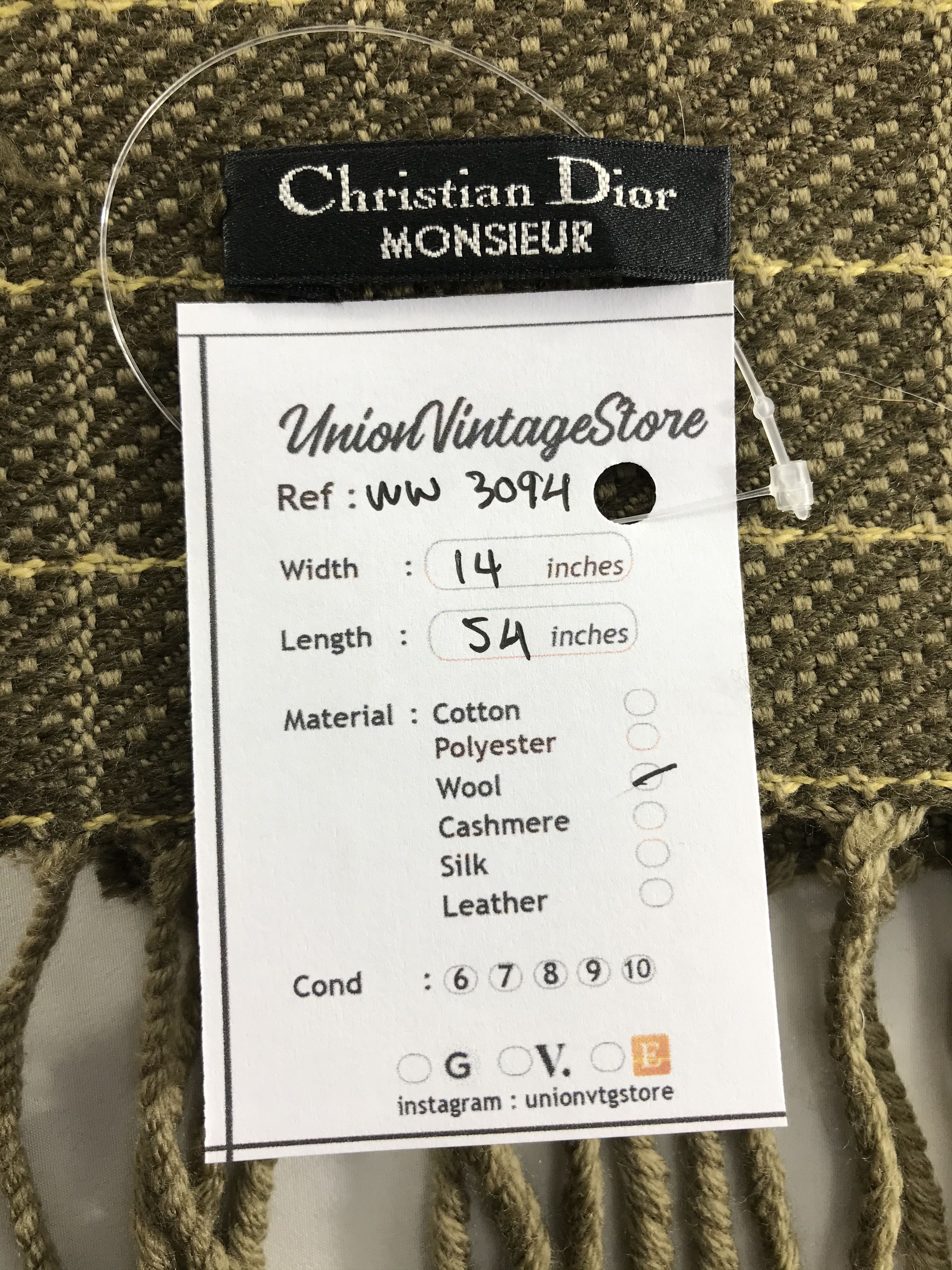 Vintage Christian Dior Monsieur Scarf / Muffler / Neckwear - WW3094 Size ONE SIZE - 5 Thumbnail