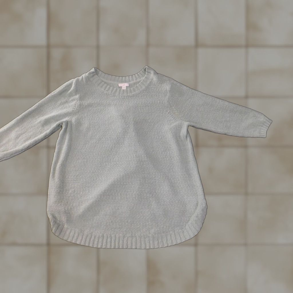J. Jill J. Jill Sweater Pullover Crew Neck Knit Long Sleeve Green L Womens Classic Cable-Knit Size L / US 10 / IT 46 - 1 Thumbnail