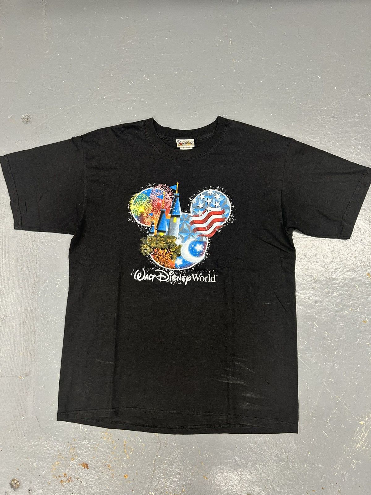 Disney Crazy Vintage Y2K Walt Disney World Black Graphic Tee Shirt Size US L / EU 52-54 / 3 - 1 Thumbnail