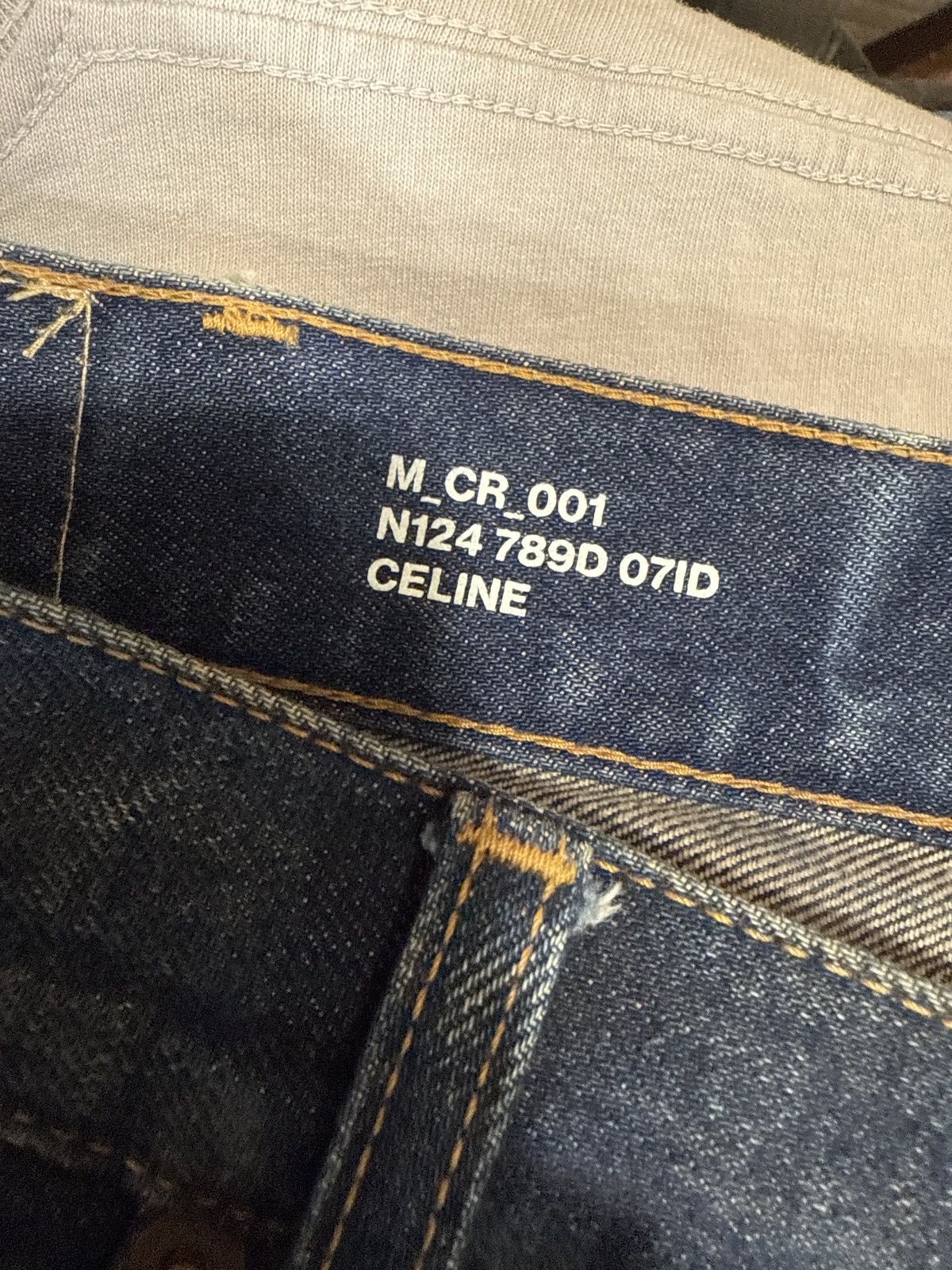 Celine Celine Dark Denim Jeans 31 Size US 31 - 6 Thumbnail