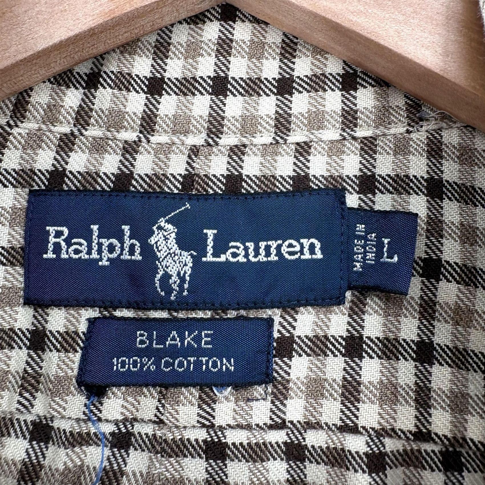 Ralph Lauren Ralph Lauren Shirt Mens Large Brown Check Long Sleeve Blake Cotton Button-Down Size US L / EU 52-54 / 3 - 4 Thumbnail