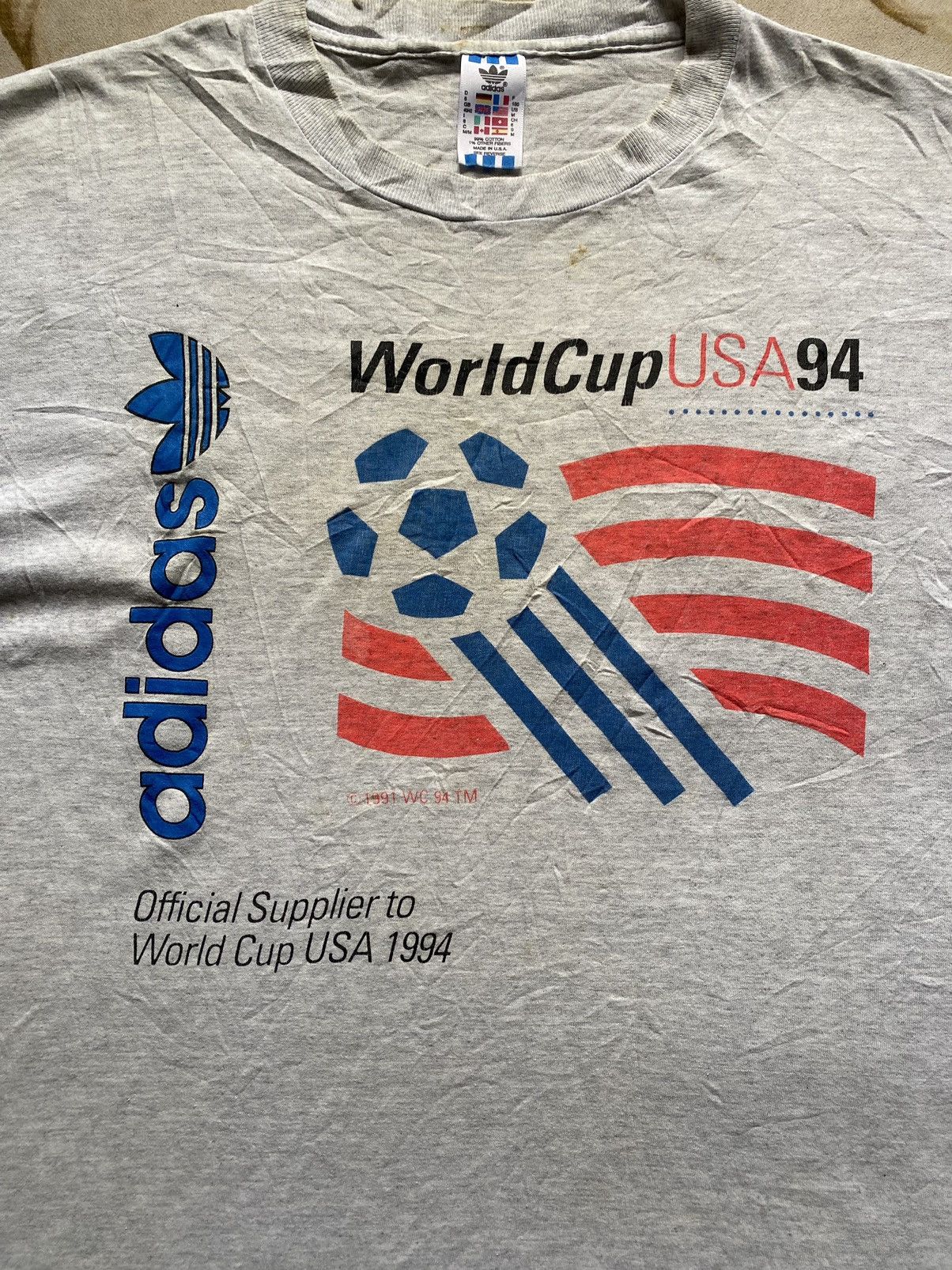 Adidas Vintage Adidas Fifa World Cup USA 1994 T-Shirt Size US L / EU 52-54 / 3 - 3 Thumbnail