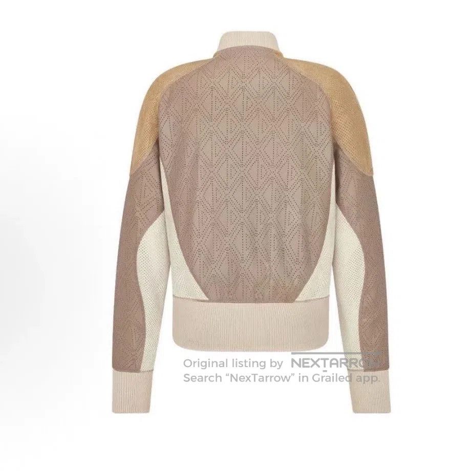 Dior dior color-blocking openwork leather jacket. Size US L / EU 52-54 / 3 - 3 Thumbnail