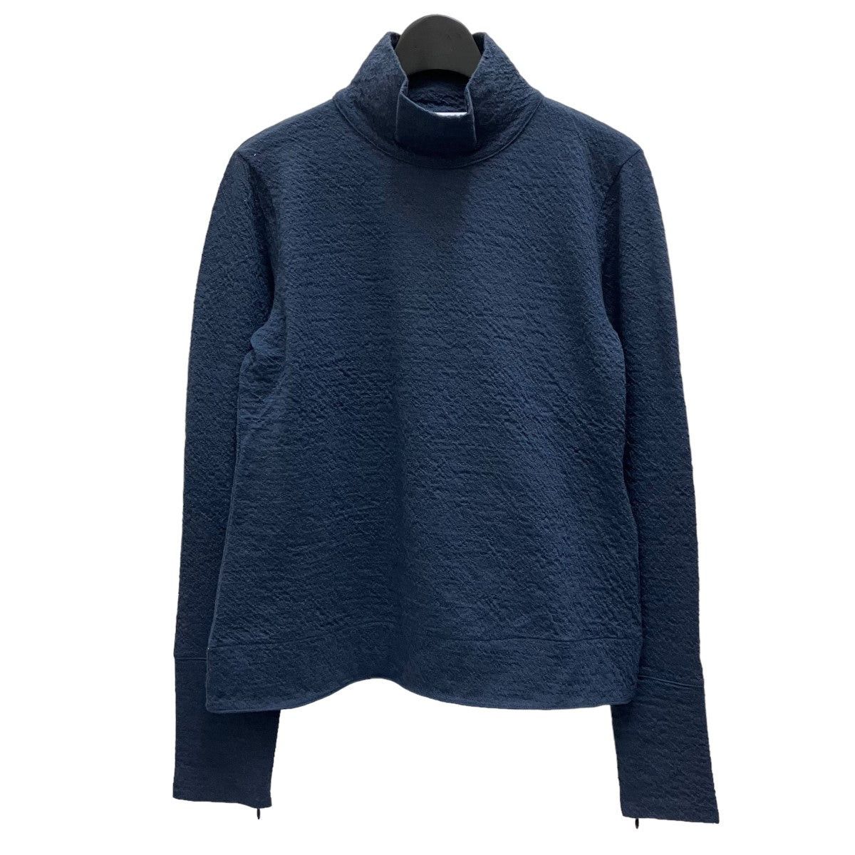 Jil Sander Textured High Neck Wool Knit Long Sleeve Tee Size XS / US 0-2 / IT 36-38 - 1 Thumbnail