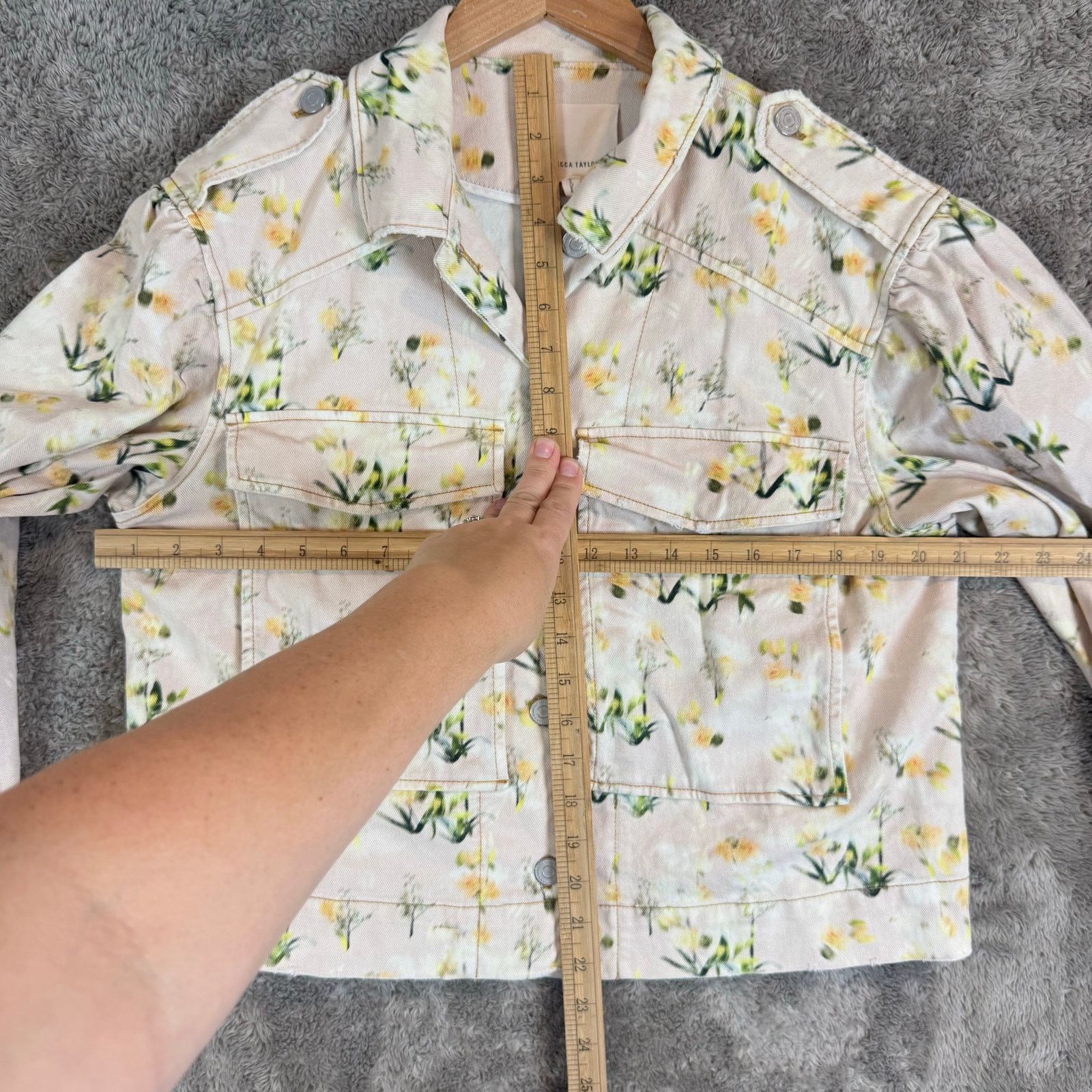 Rebecca Taylor Rebecca Taylor Floral Denim Jean Jacket Puff Sleeves 8 M Size M / US 6-8 / IT 42-44 - 11 Thumbnail
