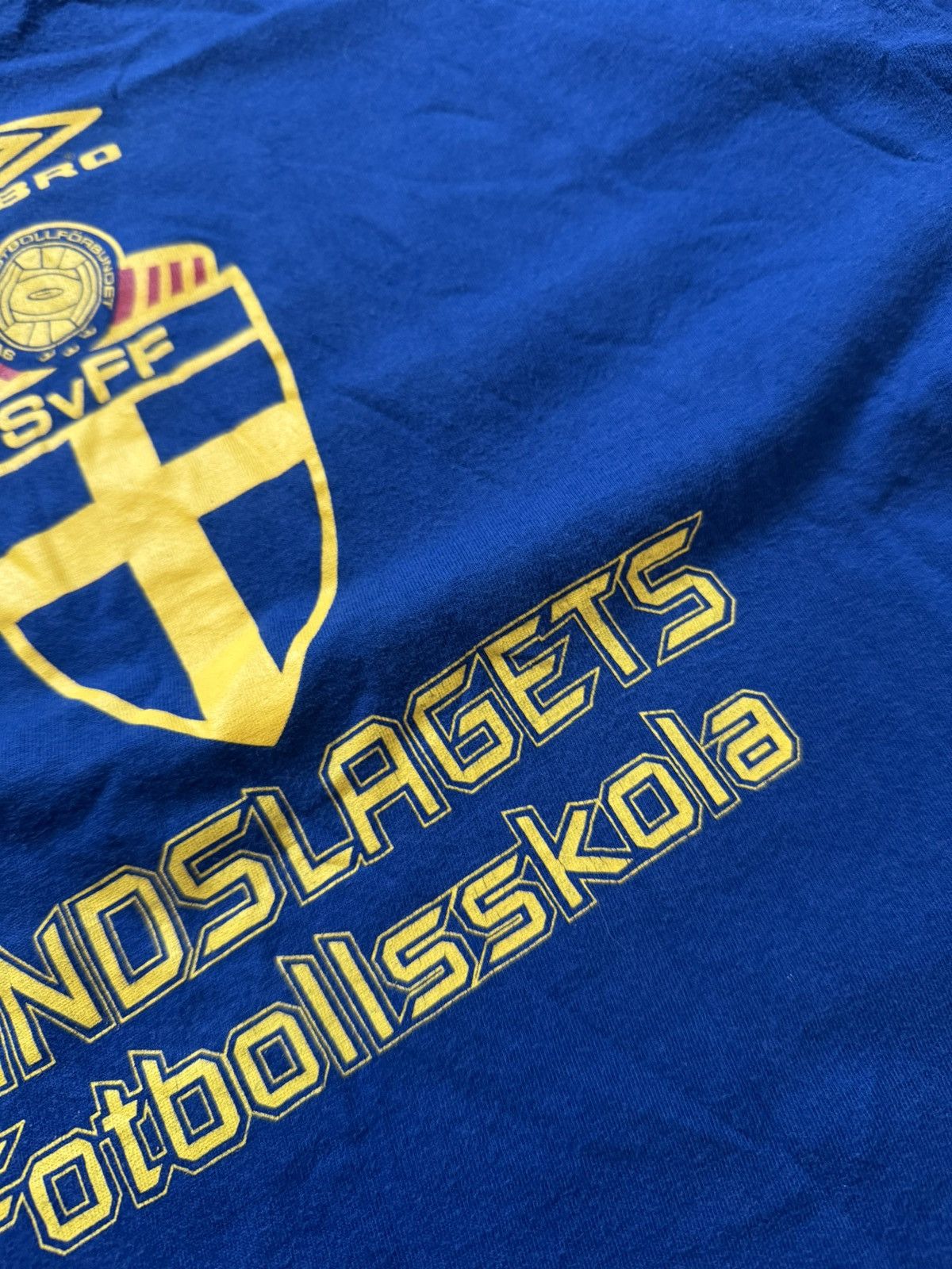 Umbro × Vintage Umbro S Sweden 🇸🇪 SVFF svenska tee T-shirt polo jersey Size US S / EU 44-46 / 1 - 6 Thumbnail