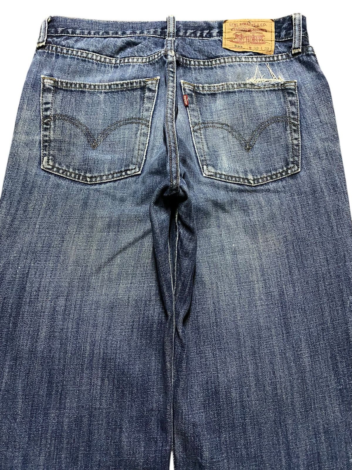 Levi's Vintage Clothing Vintage Levis 553 Mud Wash Distressed Loose Jeans Size US 32 / EU 48 - 4 Thumbnail