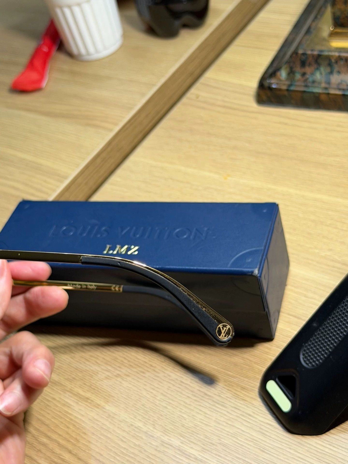 Louis Vuitton LV Runway Riveted Transparent Blue Light Blocking Sunglasses Size ONE SIZE - 3 Thumbnail