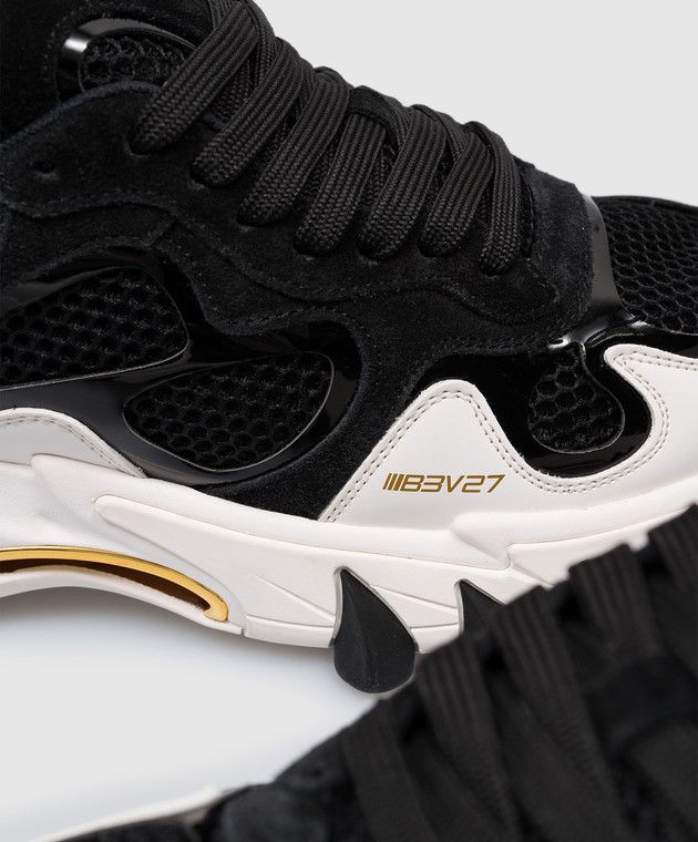Balmain o1s1wg110425 B-East Low-Top Sneakers in White Black Size US 9 / EU 42 - 5 Thumbnail