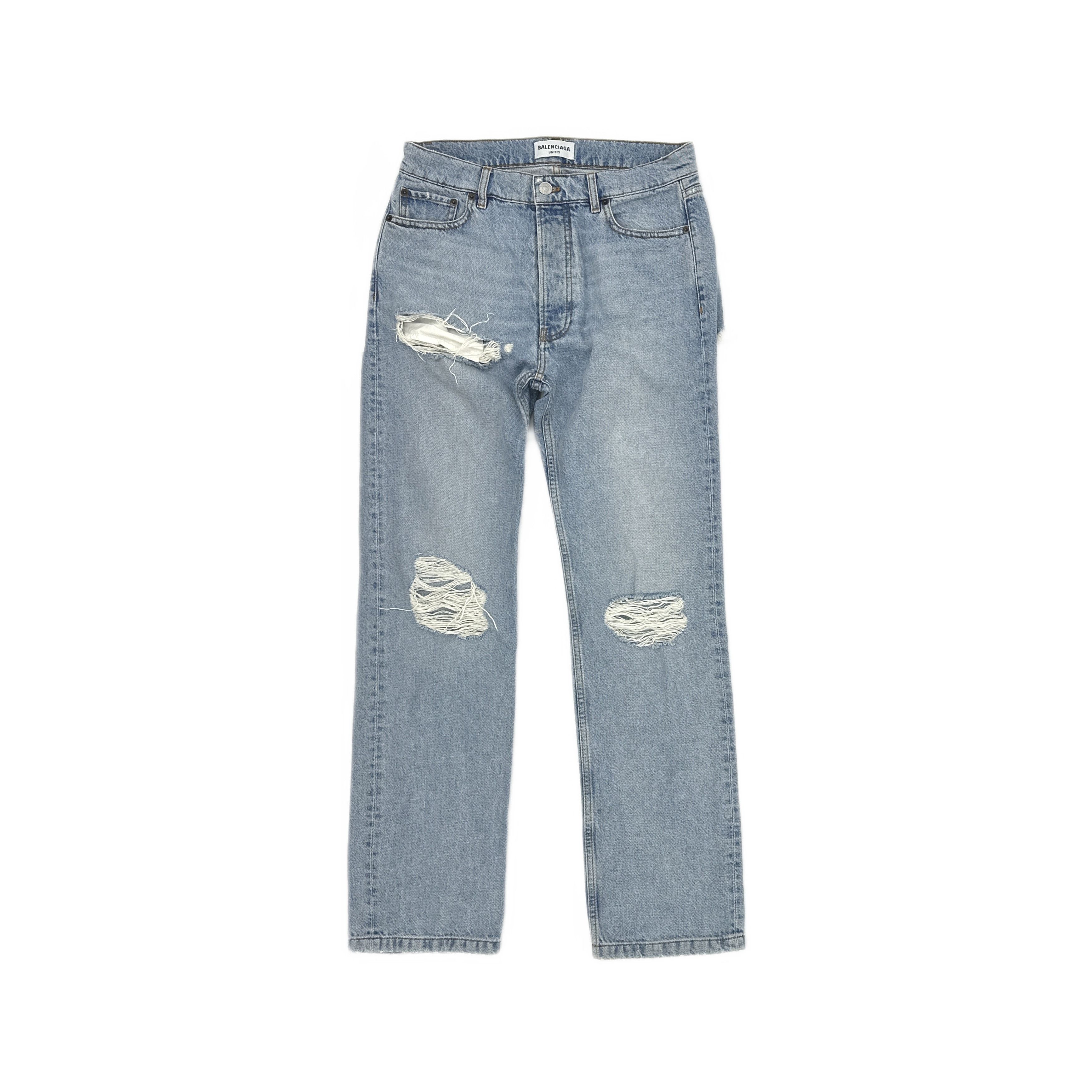 Balenciaga Balenciaga Distressed Denim Jeans Size 27 Size US 27 - 1 Thumbnail