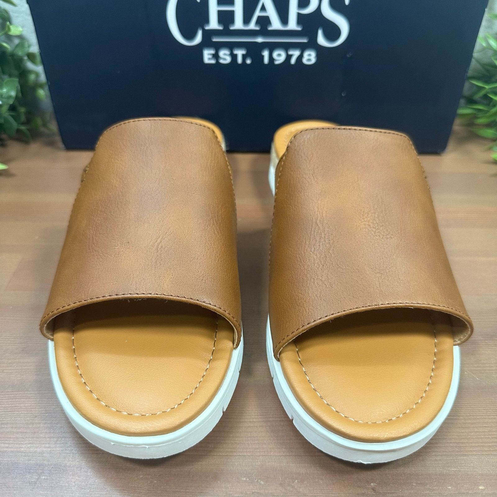 Chaps Chaps Women's Nerissa Tan Slide Sandals Size 8 Size US 8 / IT 38 - 3 Thumbnail