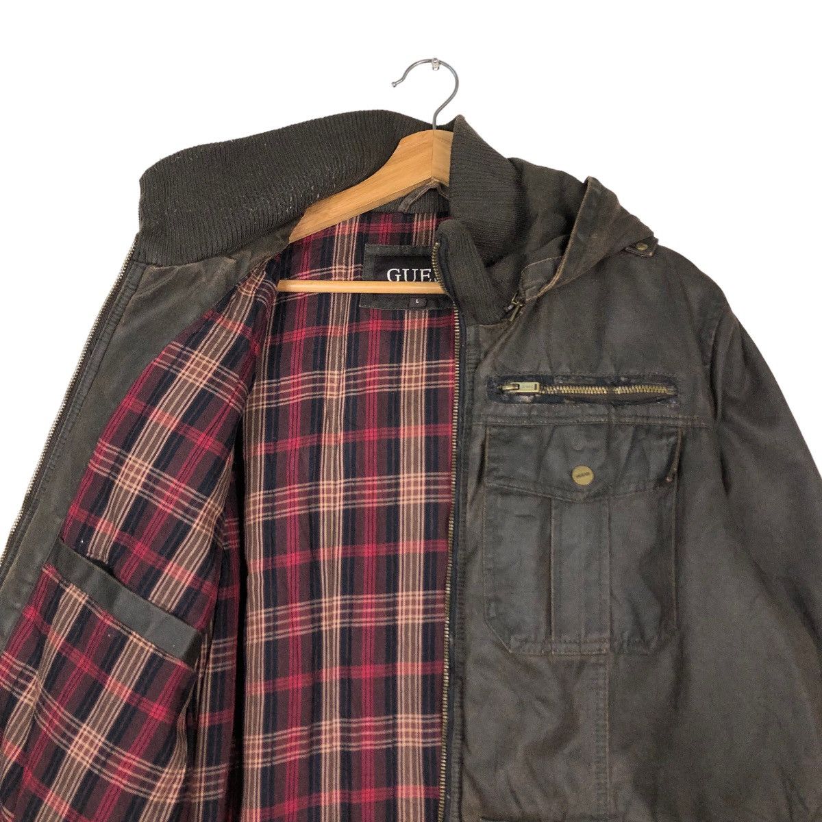 Japanese Brand 🔥Vintage Chore Jacket Guess Blanket Lining Tartan Design Size US L / EU 52-54 / 3 - 13 Thumbnail