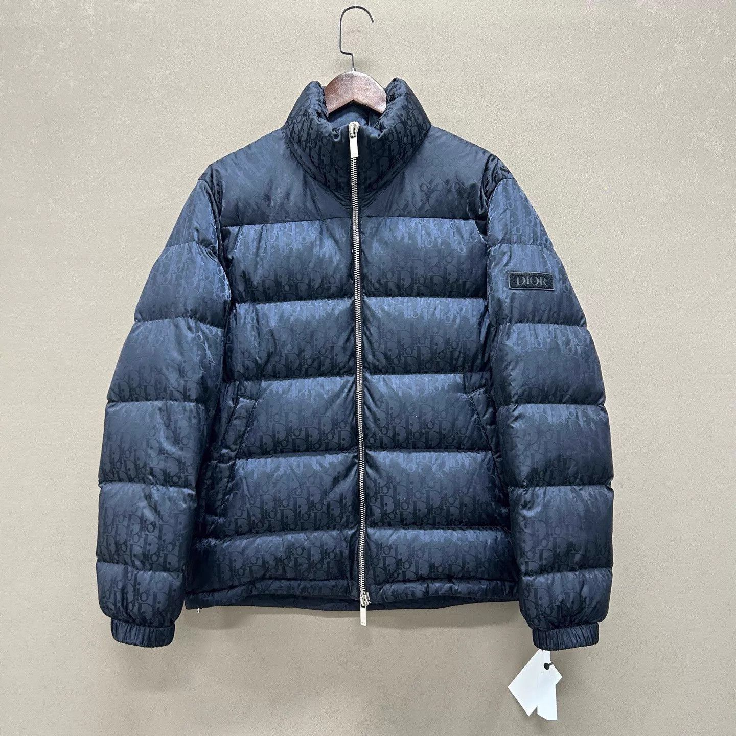 Dior Dior navy stand collar zipper all over logo down jacket 48 Size US M / EU 48-50 / 2 - 1 Thumbnail