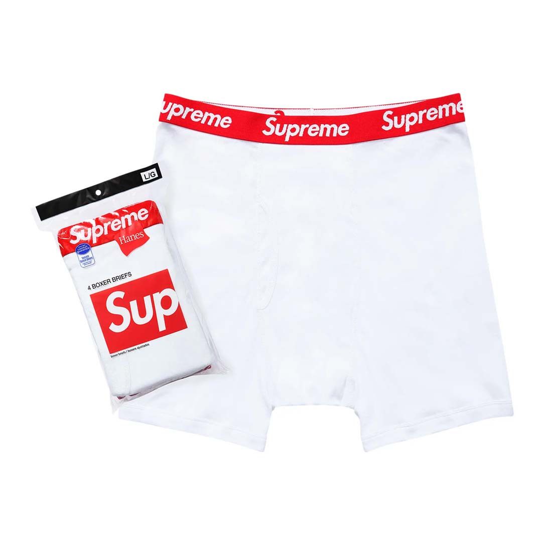Supreme x Hanes Boxer Briefs (4 Pack) 'White' Accessories Size ONE SIZE - 1 Preview