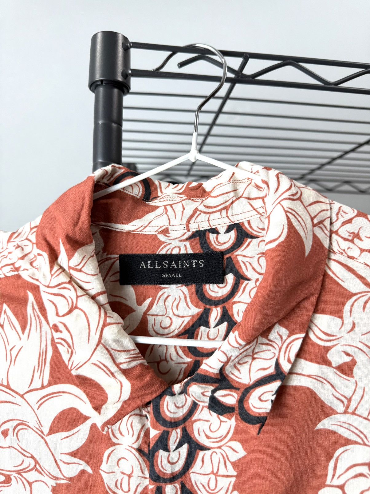Allsaints AllSaints Pattern Viscose Shirt Luxury Size US S / EU 44-46 / 1 - 3 Thumbnail