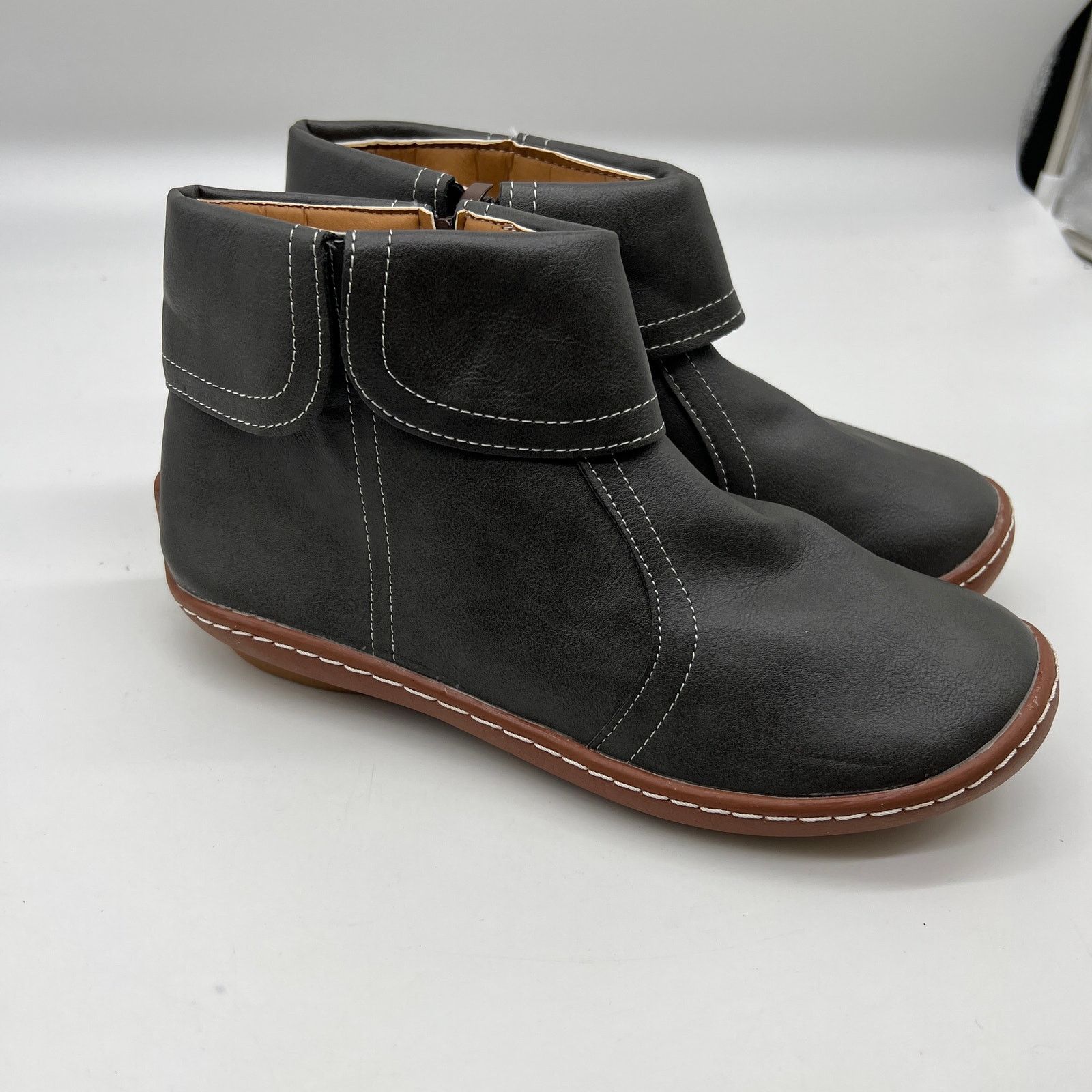 Other Fashion Womens Ankle Boot Comfortable Slip On Flat Bo Size US 10 / IT 40 - 3 Thumbnail