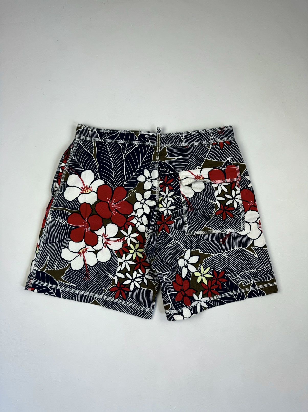 Designer × Dsquared2 DSQUARED2 Floral Flowers Pattern Cotton Shorts Size US 35 - 2 Thumbnail
