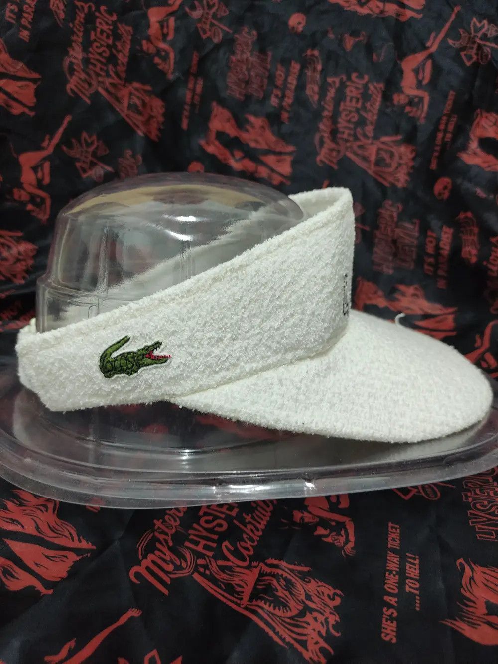 Lacoste × Vintage LACOSTE SPELLOUT VINTAGE VISOR CAP GOLF STYLE Size ONE SIZE - 6 Thumbnail