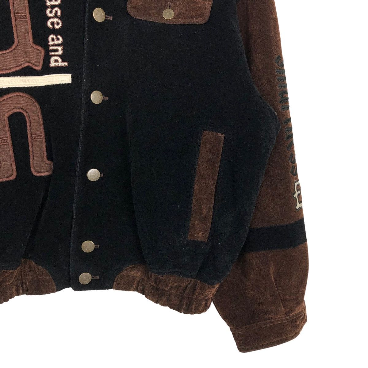 Japanese Brand 🔥VINTAGE BOMBER JACKET BUTTON SANTAFE BIG LOGO Size US L / EU 52-54 / 3 - 5 Thumbnail
