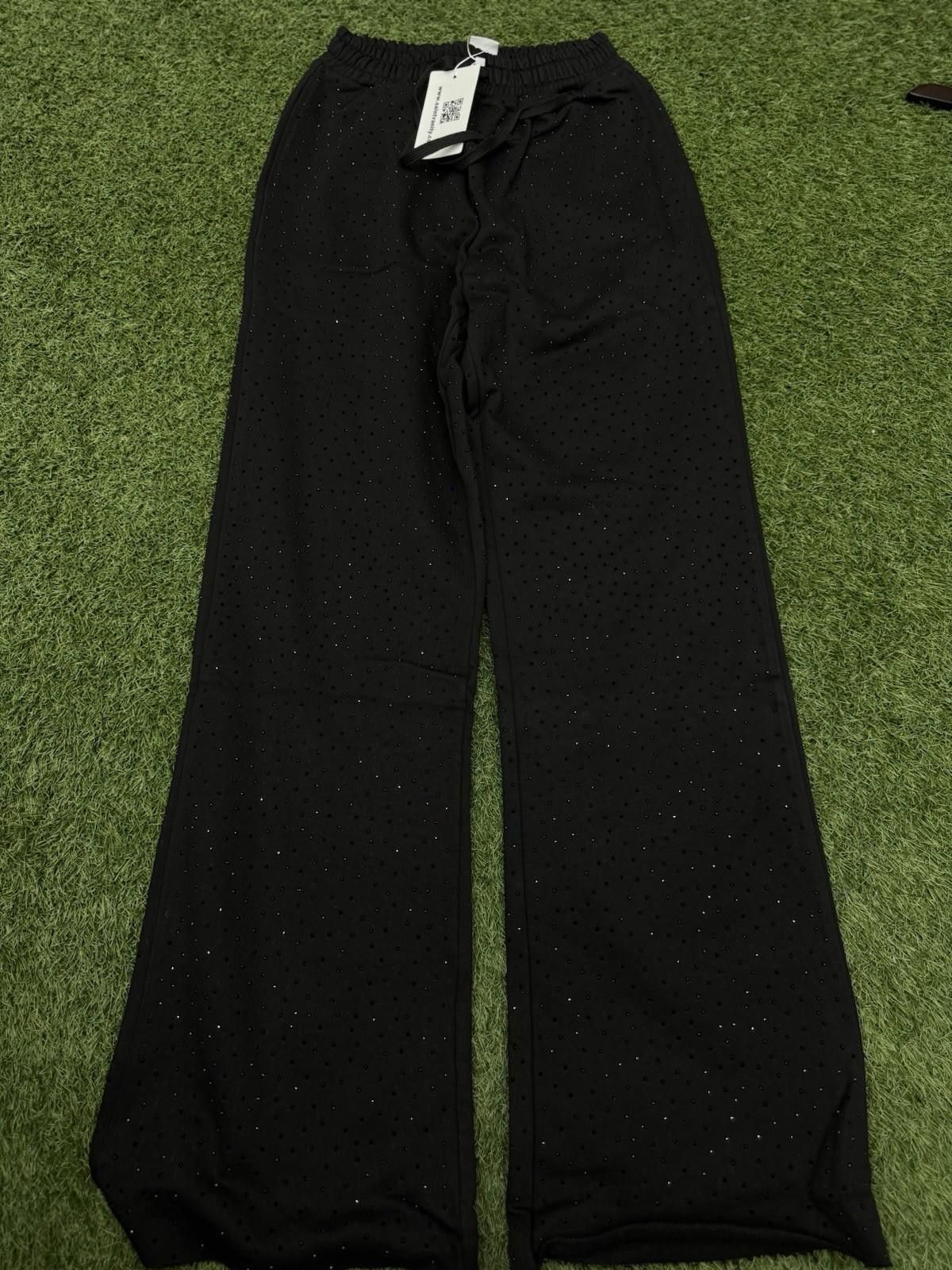 Saint Vanity Size S - Saint Vanity Black Rhinestone Sweatpants Authentic Size US 30 / EU 46 - 2 Thumbnail