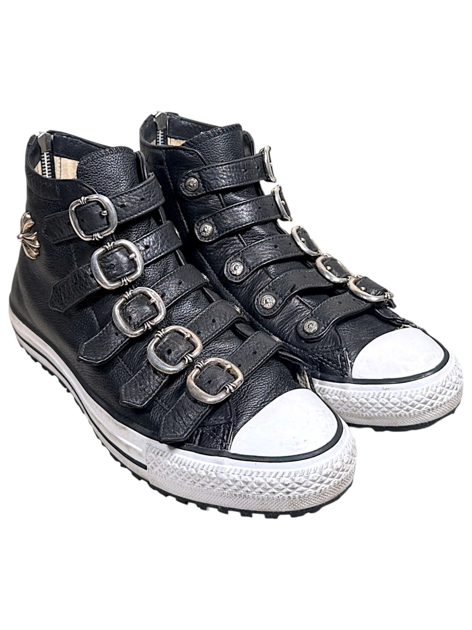 Chrome Hearts Gunslinger Buckle Leather Converse Black Size US 9 / EU 42 - 1 Thumbnail